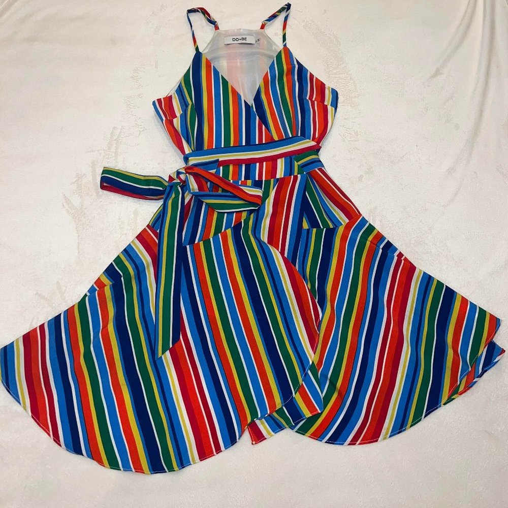 DO + BE Striped Sleeveless Mini Dress